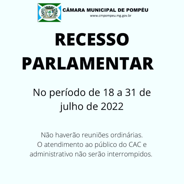 RECESSO PARLAMENTAR